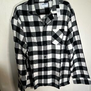 Old Navy Black and White Buffalo Plaid PJ Set